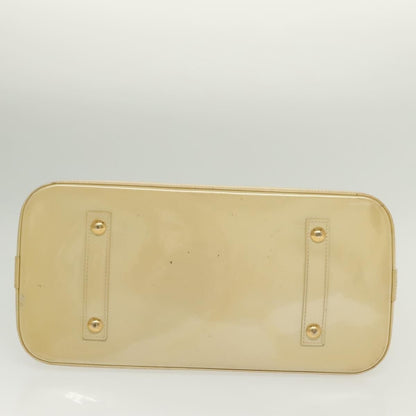 Louis Vuitton Alma Handbag Monogram Vernis, BEIGE, PATENT_LEATHER, Handbag