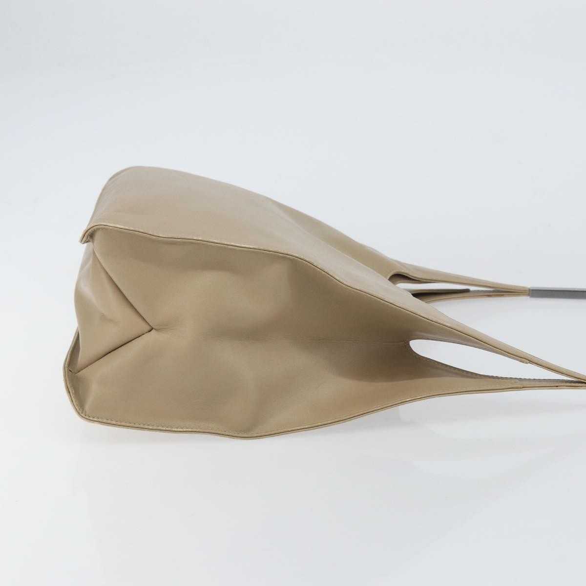 Gucci Vintage Shoulder Bag Leather, BEIGE, LEATHER, Shoulder bag