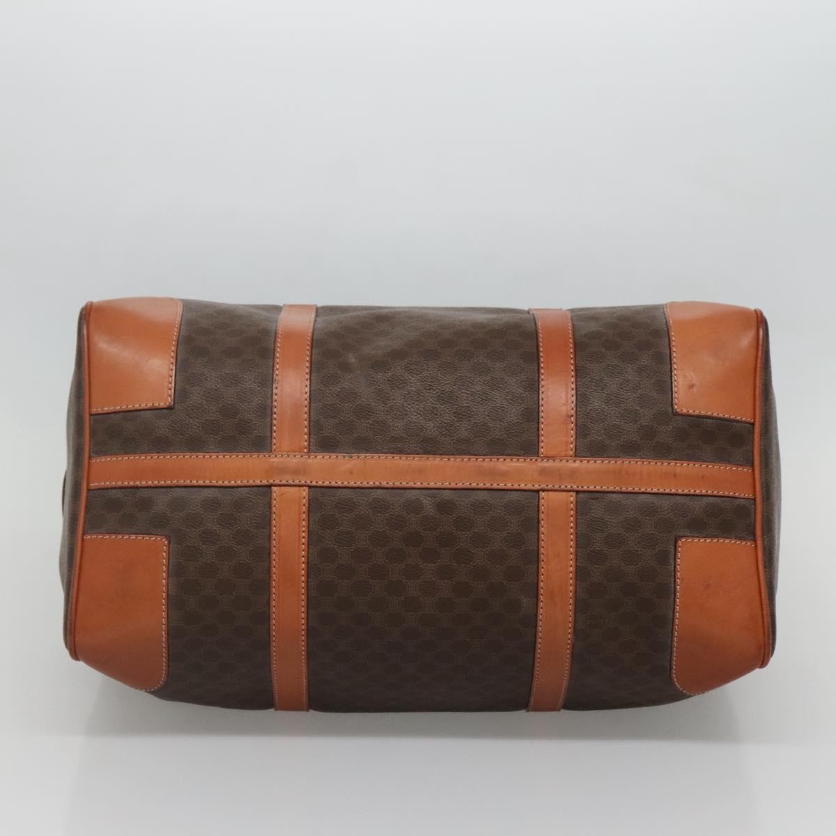 Celine Vintage Duffle Bag Macadam Coated Canvas, BROWN, CANVAS, Travel bag