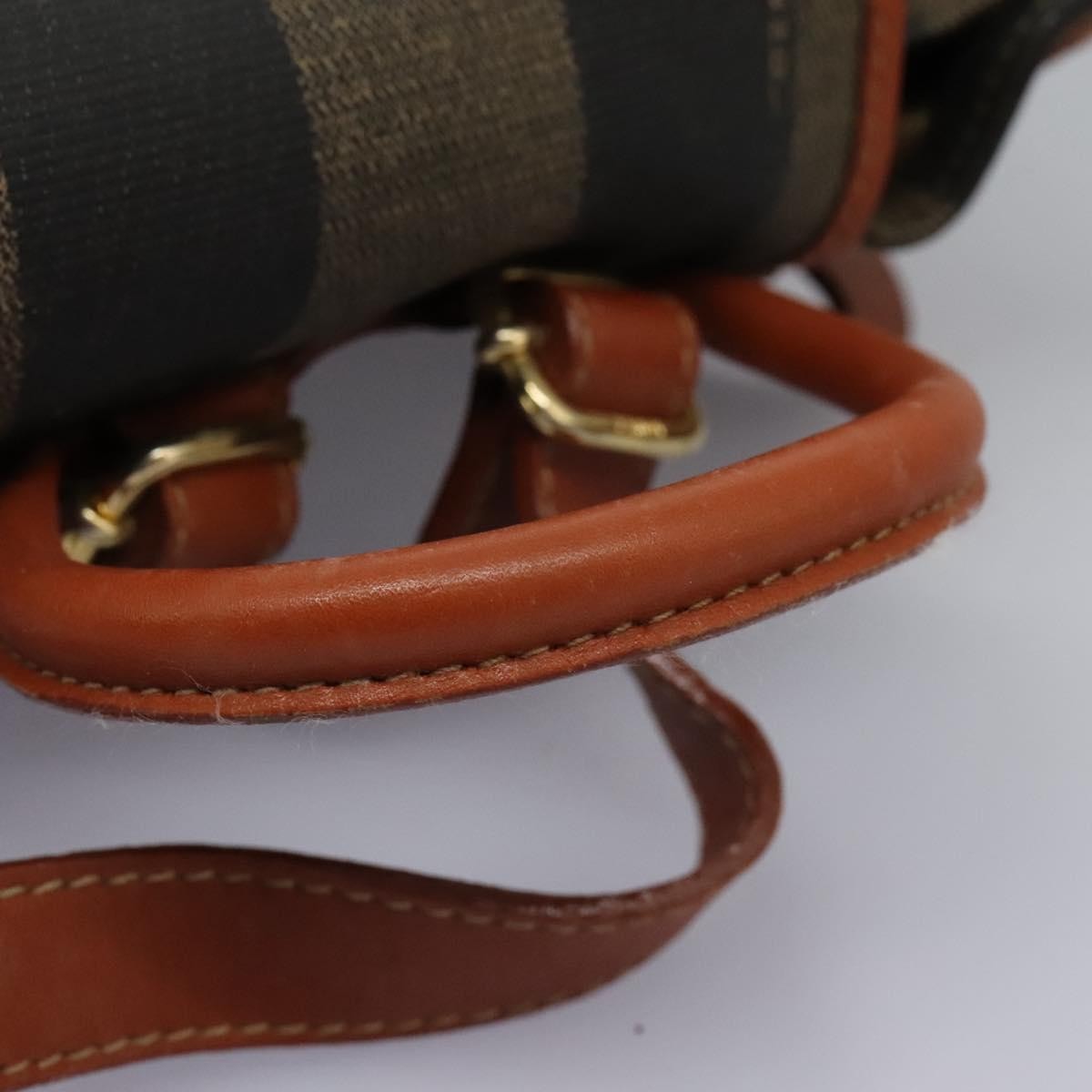 Fendi Pequin Front Pocket Backpack Coated Canvas, BROWN, CANVAS, Backpack