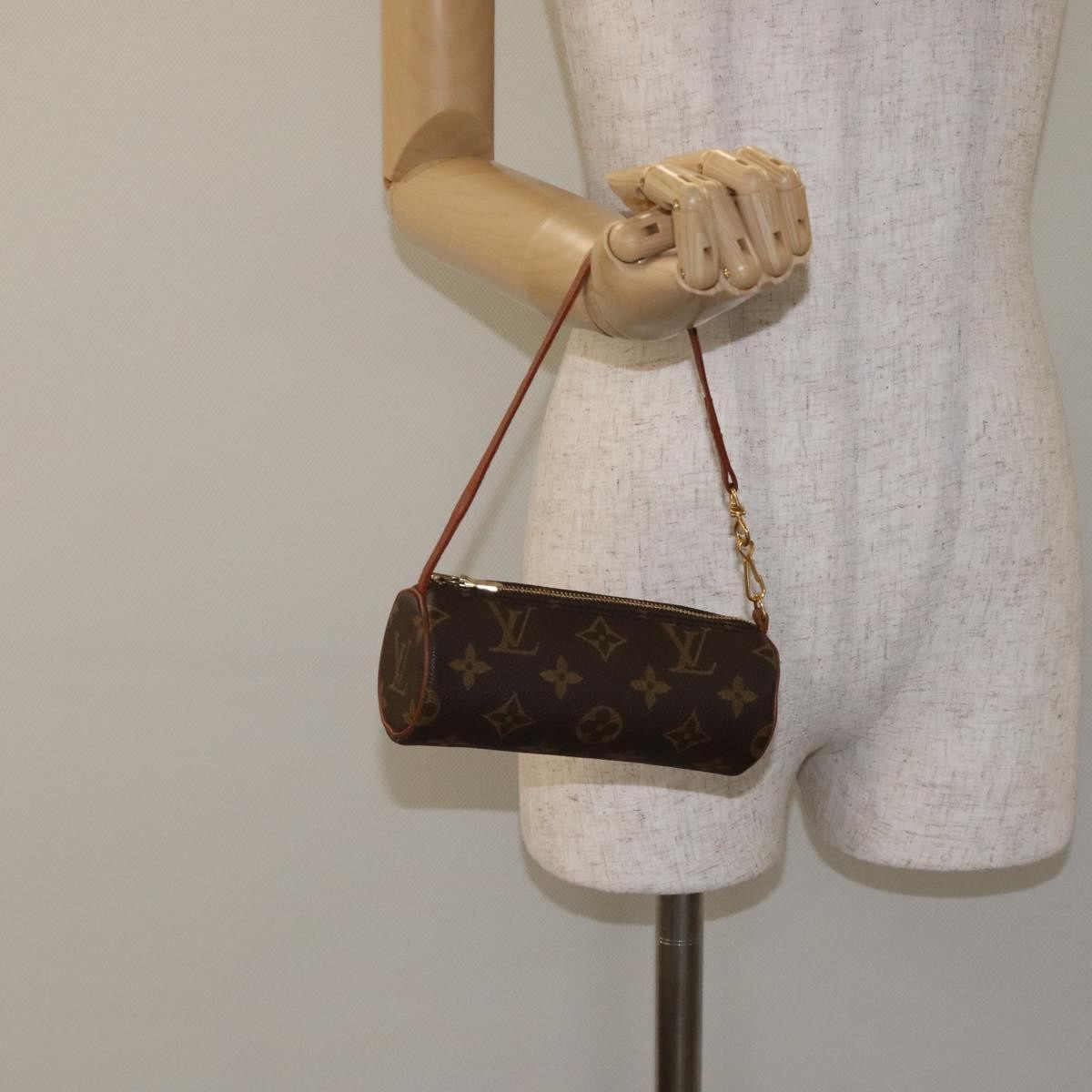Louis Vuitton Papillon Pochette Monogram Canvas, BROWN, CANVAS, Handbag