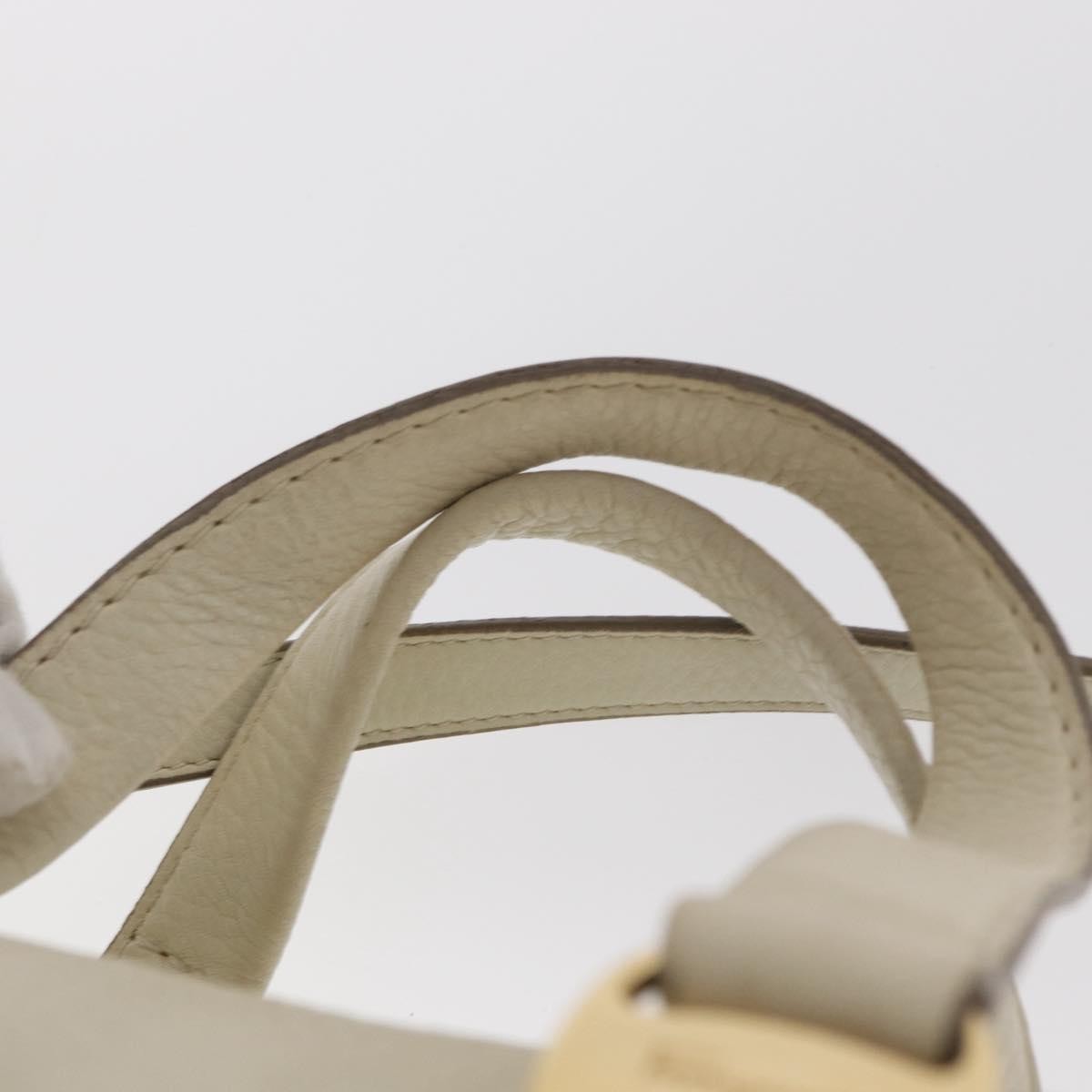 Salvatore Ferragamo Vala Handbag Leather, WHITE, LEATHER, Handbag