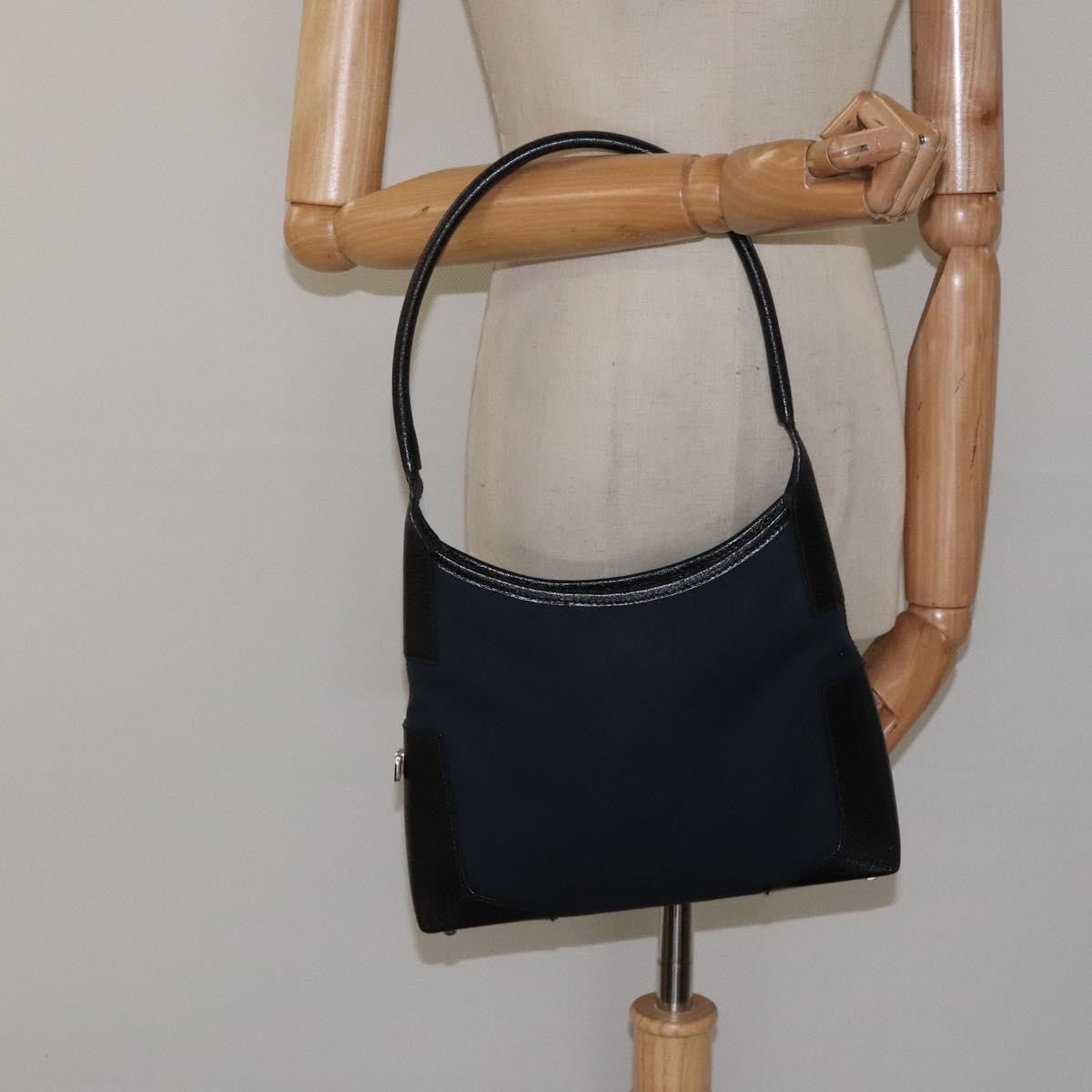 Salvatore Ferragamo Vintage Shoulder Bag Canvas, NAVY, CANVAS, Shoulder bag