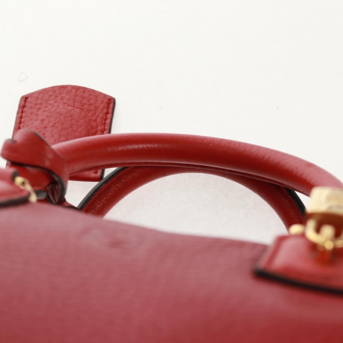 Loewe Anagram handbag Leather, RED, LEATHER, Handbag