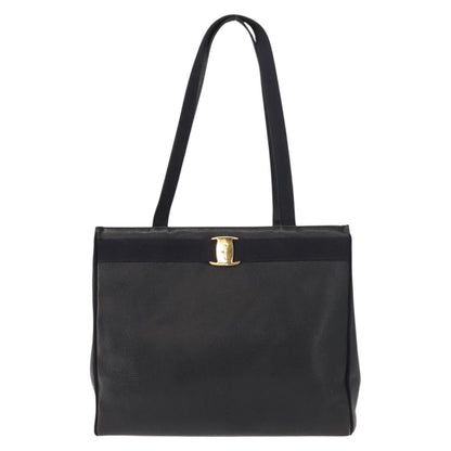 Salvatore Ferragamo Vala tote Leather, NAVY, LEATHER, Tote bag