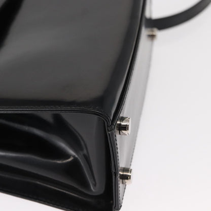 Salvatore Ferragamo Gancini handbag Leather, BLACK, LEATHER, Handbag