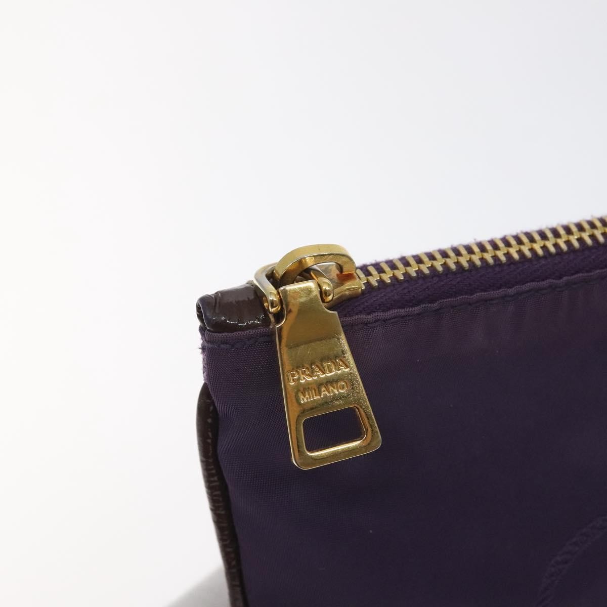 Prada Zip Pouch Tessuto, PURPLE, NYLON, Clutche & pouche