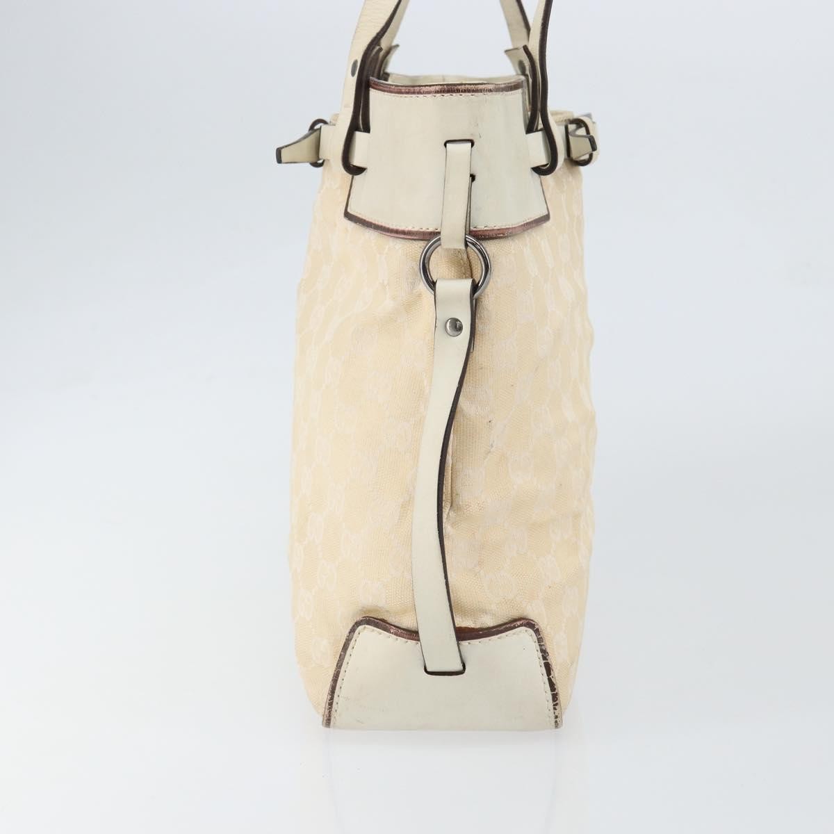 Gucci Belted Bucket Tote GG Canvas with Leather, BEIGE, CANVAS, Tote bag
