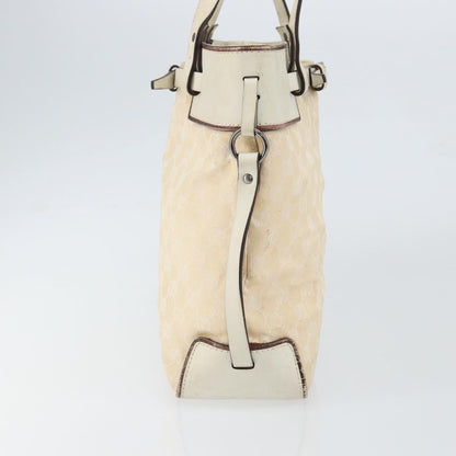 Gucci Belted Bucket Tote GG Canvas with Leather, BEIGE, CANVAS, Tote bag