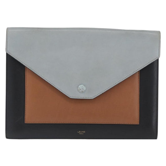 Celine Pocket Envelope Shoulder Bag Leather, MULTICOLOUR, LEATHER, Shoulder bag