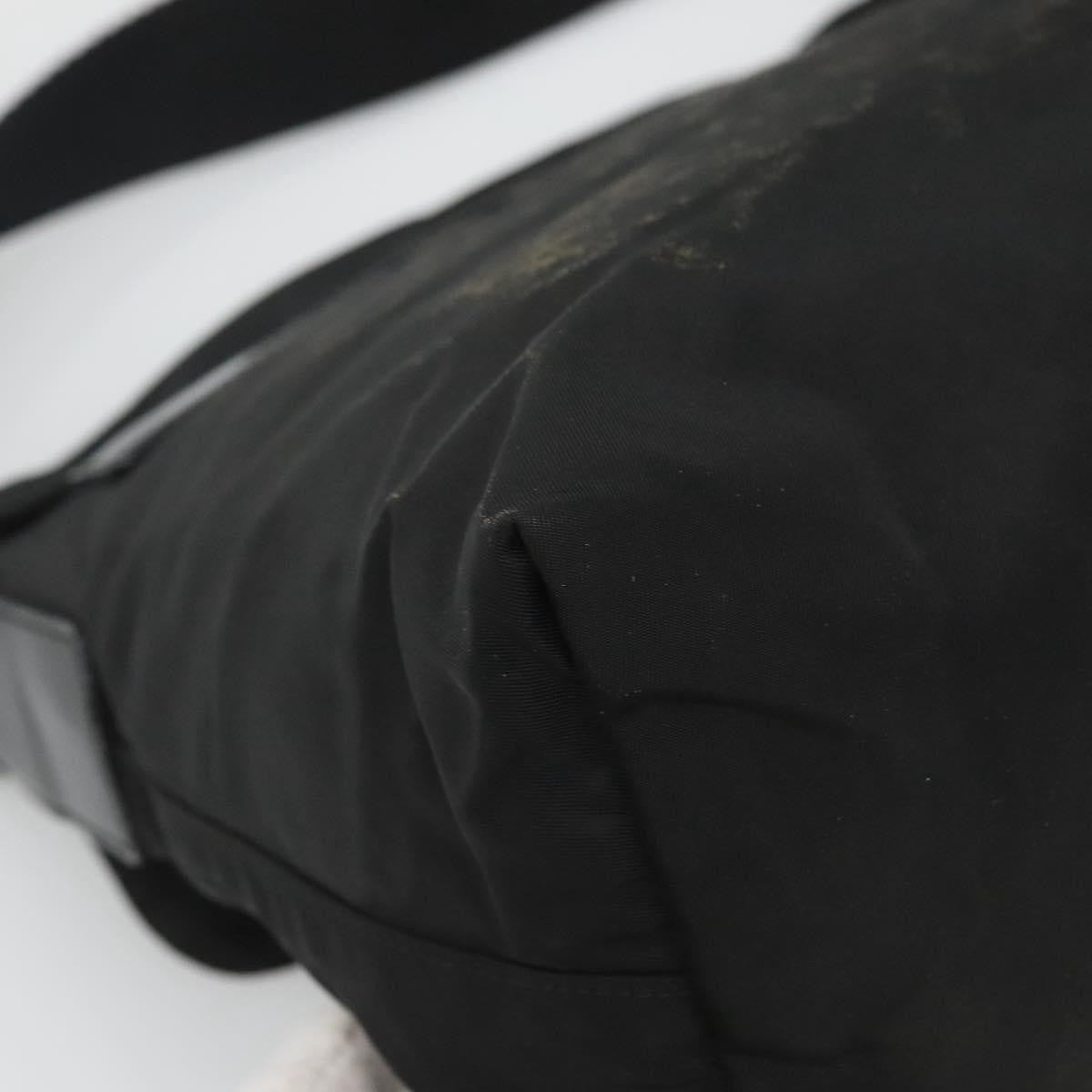 Prada Buckle Messenger Bag Tessuto, BLACK, NYLON, Shoulder bag