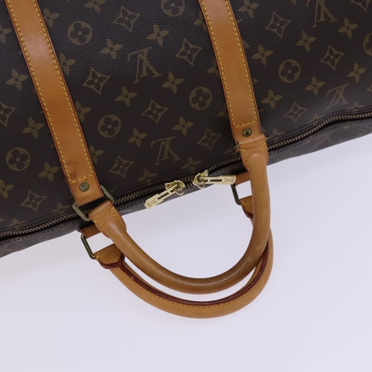 Louis Vuitton Keepall Bag Monogram Canvas, BROWN, CANVAS, Travel bag