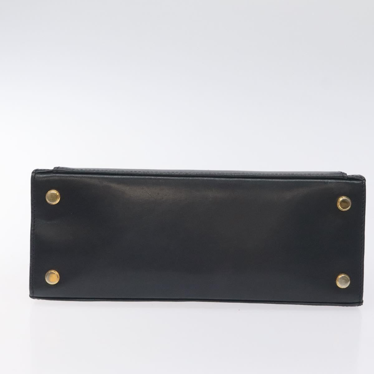 Salvatore Ferragamo Vintage Handbag Leather, BLACK, LEATHER, Handbag