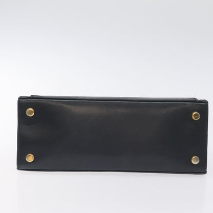 Salvatore Ferragamo Vintage Handbag Leather, BLACK, LEATHER, Handbag