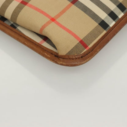 Burberry Nova check Pochette Canvas, BEIGE, CANVAS, Clutche & pouche