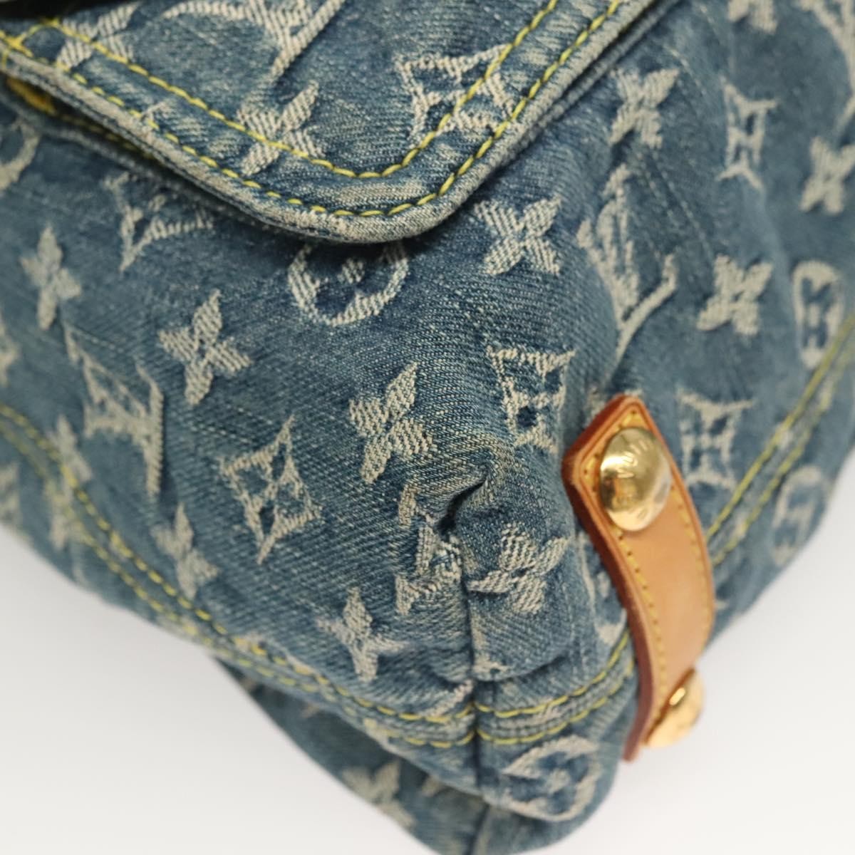 Louis Vuitton Baggy Handbag Denim, BLUE, DENIM_JEANS, Shoulder bag