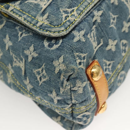 Louis Vuitton Baggy Handbag Denim, BLUE, DENIM_JEANS, Shoulder bag