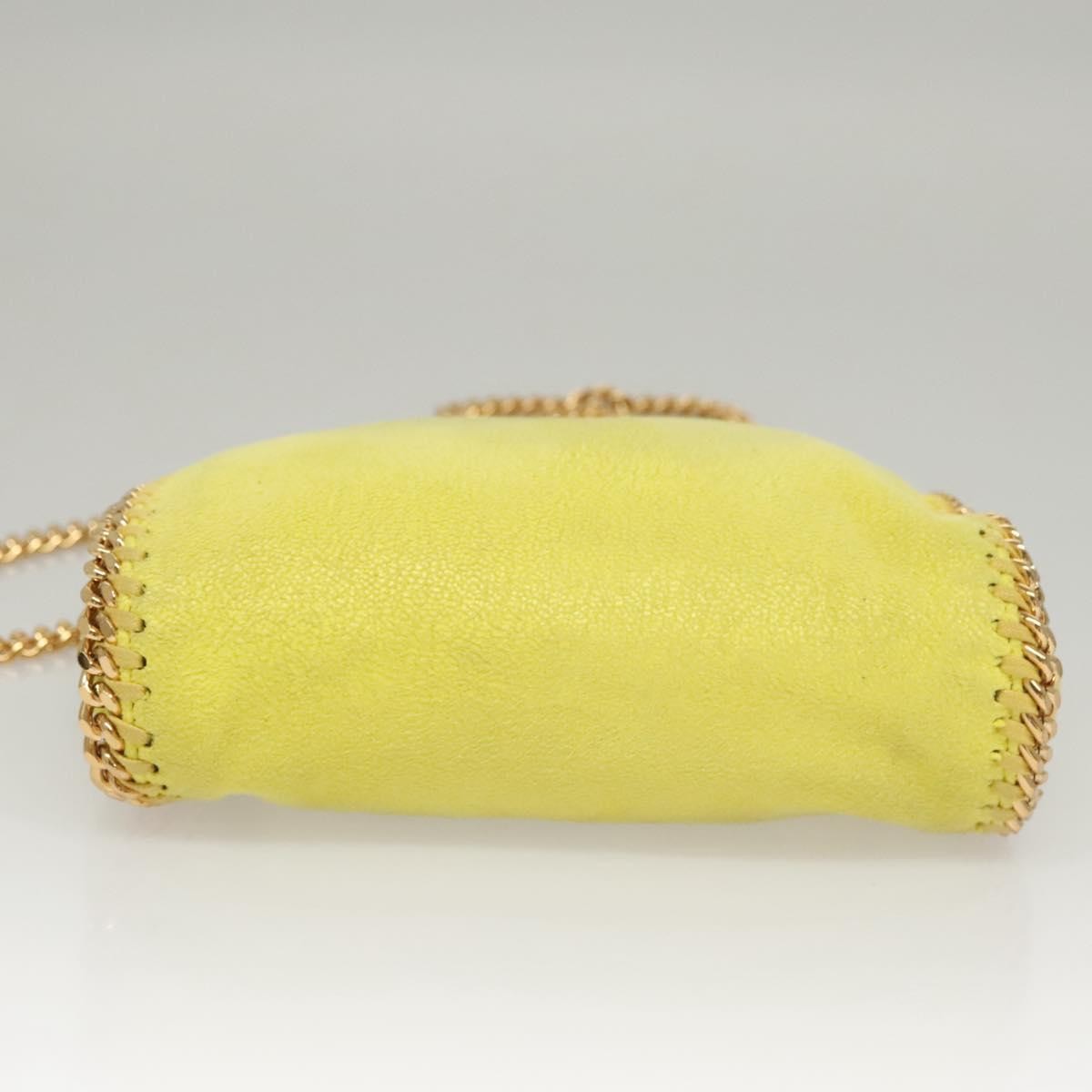Stella McCartney Falabella Fold Over Crossbody Bag Suede, YELLOW, SUEDE, Crossbody bag