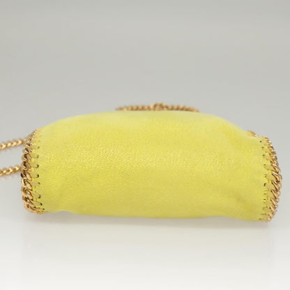Stella McCartney Falabella Fold Over Crossbody Bag Suede, YELLOW, SUEDE, Crossbody bag