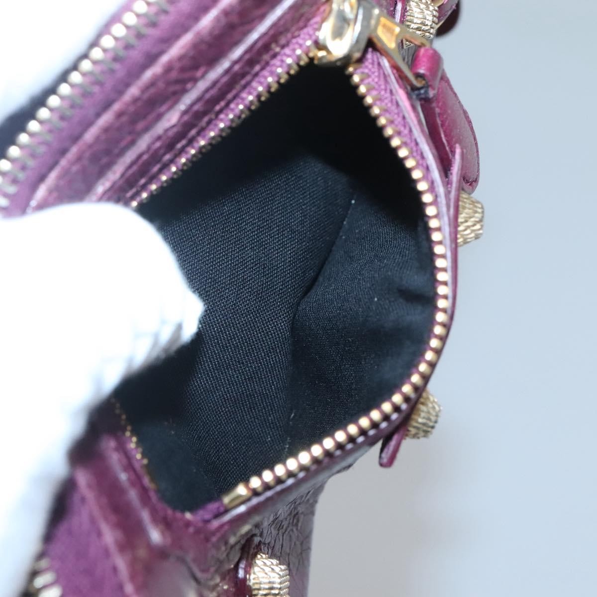 Balenciaga Classic Continental Zip Around Wallet Leather, PURPLE, LEATHER, Wallets