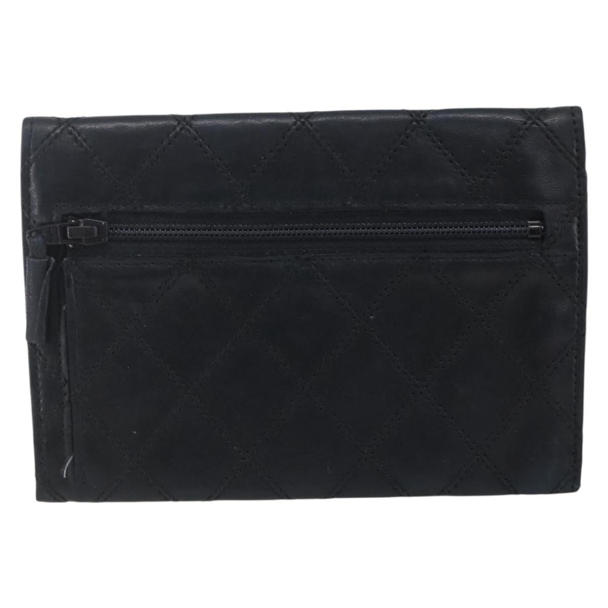 Chanel Vintage CC Flap Wallet Leather, BLACK, LEATHER, Wallets