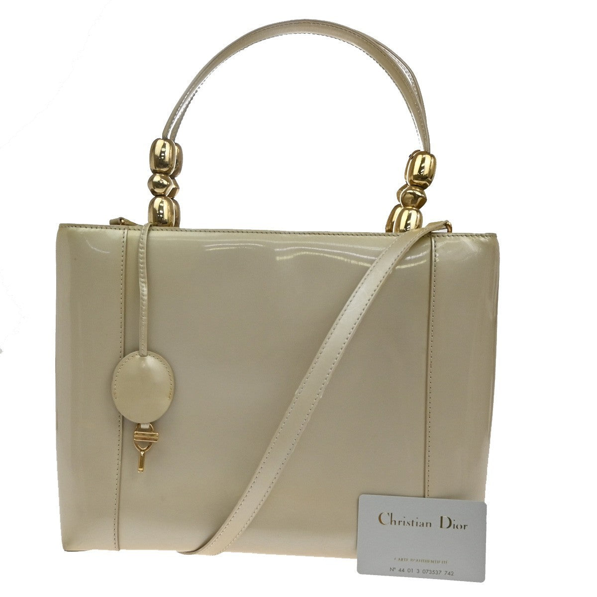 Christian Dior Malice handbag Patent leather, BEIGE, PATENT_LEATHER, Handbag
