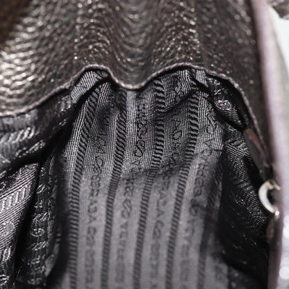 Prada Belted Hobo Vitello Daino, SILVER, LEATHER, Shoulder bag