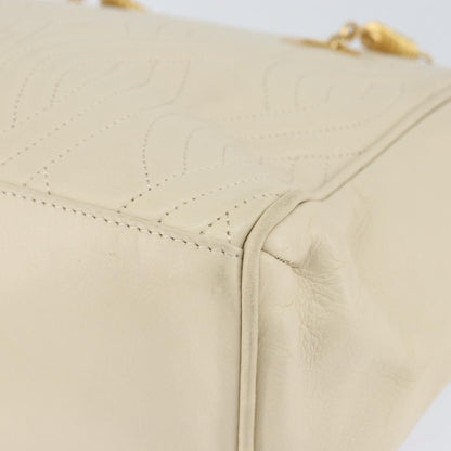 Fendi Wave Stitch Handbag Leather, BEIGE, LEATHER, Handbag