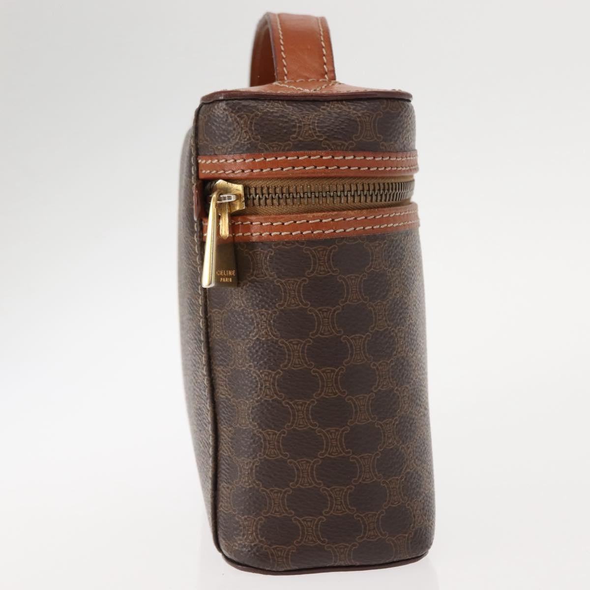 Celine Macadam Vanity Bag Canvas, BROWN, CANVAS, Handbag