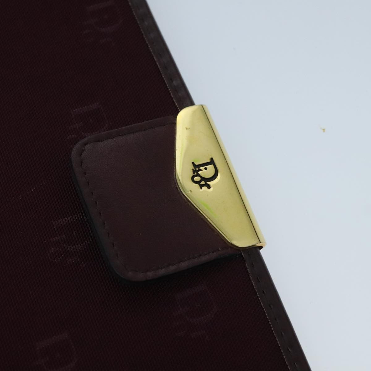 Christian Dior Vintage Trotter Shoulder Bag Nylon, BURGUNDY, NYLON, Shoulder bag