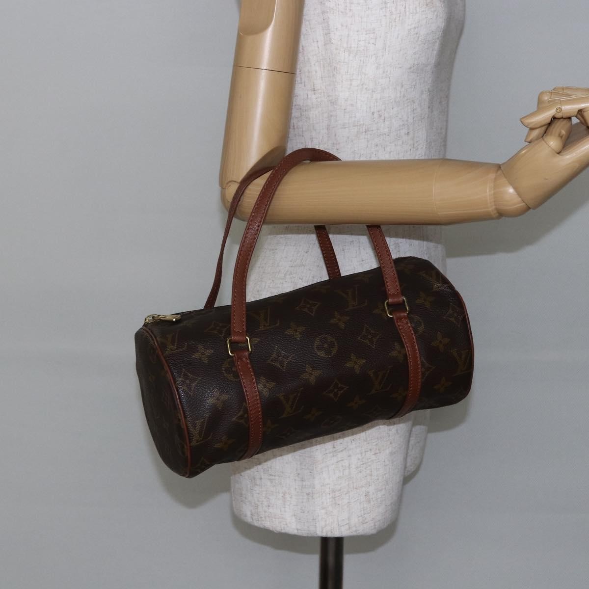 Louis Vuitton Papillon Handbag Monogram Canvas, BROWN, CANVAS, Handbag