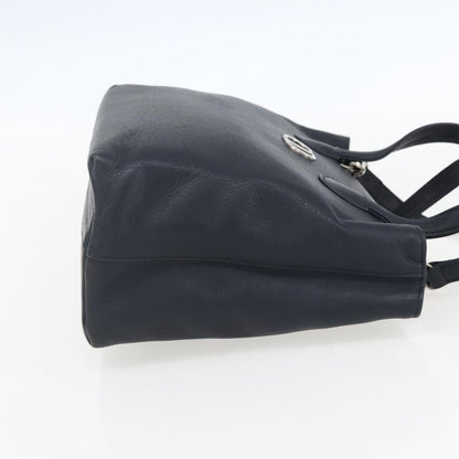 Christian Dior Vintage CD Handbag Leather, NAVY, LEATHER, Handbag