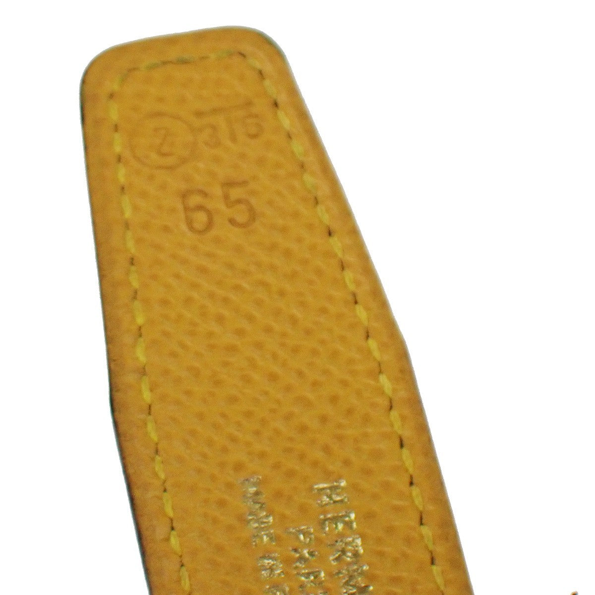 Hermes Constance Reversible Belt Leather, YELLOW, LEATHER, Belts