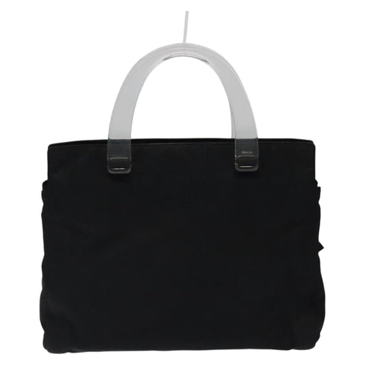 Prada Resin Handle Tote Tessuto, BLACK, NYLON, Tote bag