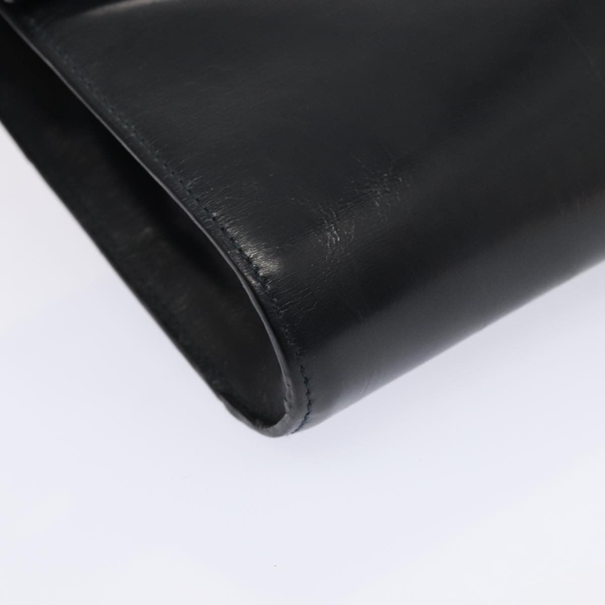 Celine Vintage Circle Logo Crossbody Bag Leather, NAVY, LEATHER, Crossbody bag