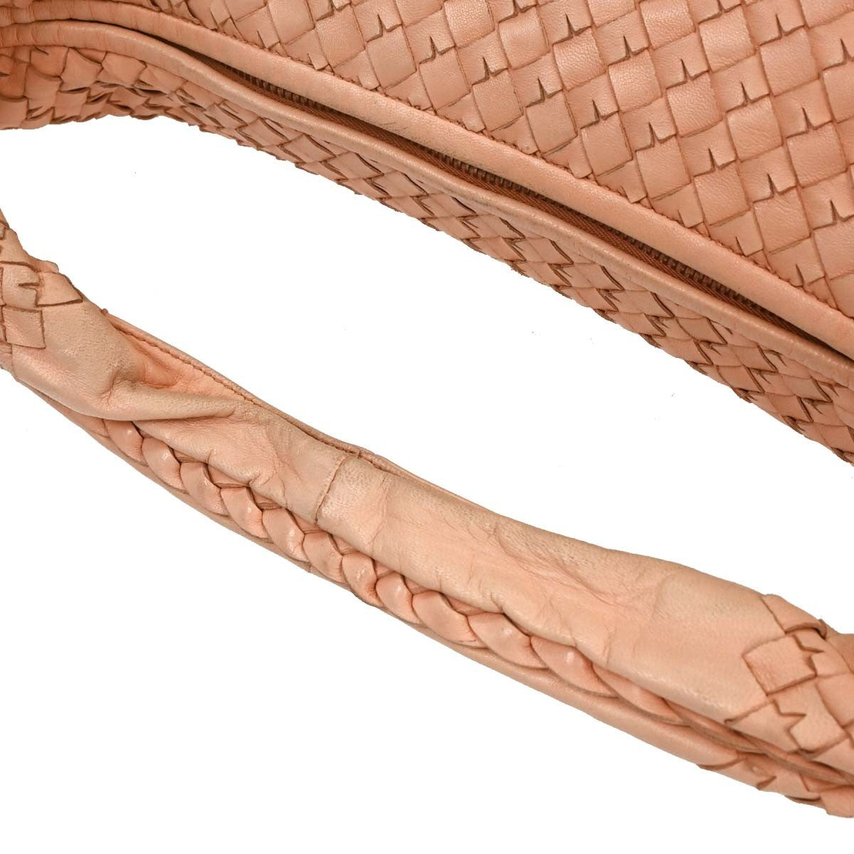 Bottega Veneta Veneta Hobo Intrecciato Nappa, PINK, LEATHER, Handbag