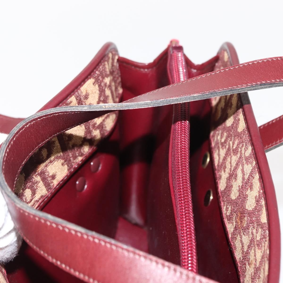 Christian Dior Vintage Trotter Handbag Canvas, RED, CANVAS, Handbag