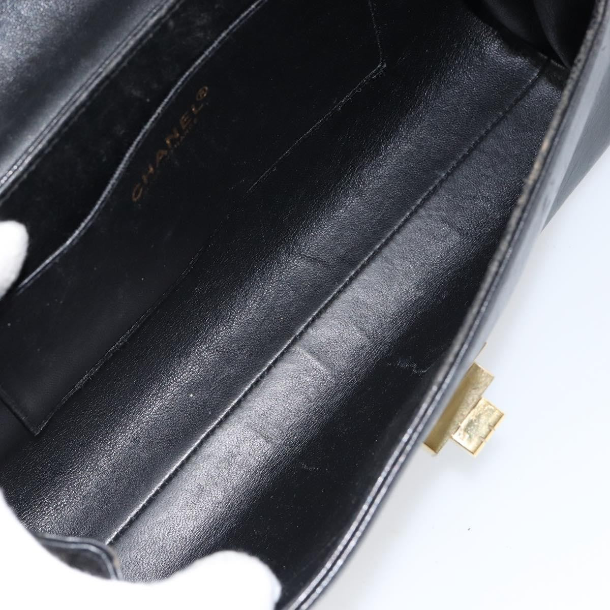 Chanel Chocolate Bar Accordion Reissue Flap Bag Quilted Lambskin, BLACK, LEATHER, Shoulder bag