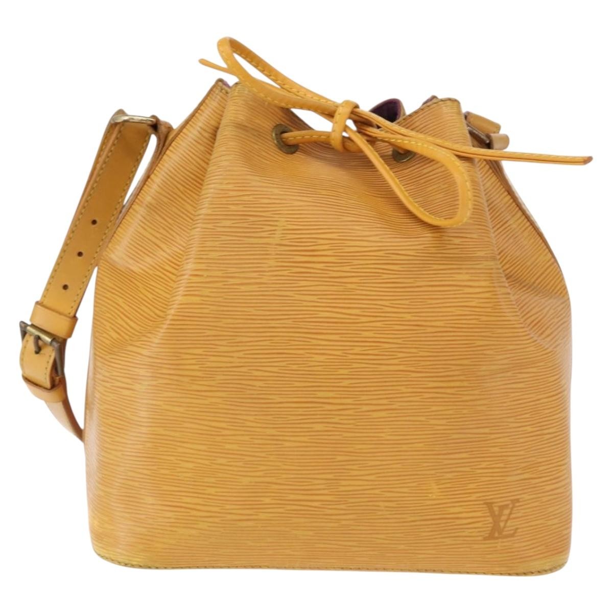 Louis Vuitton Petit Noe Handbag Epi Leather, YELLOW, LEATHER, Shoulder bag