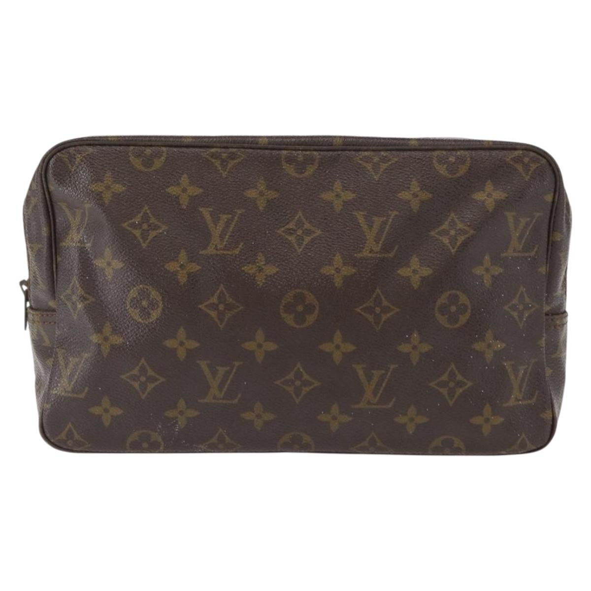 Louis Vuitton Trousse Toiletry Pouch Monogram Canvas, BROWN, CANVAS, Toiletry Case