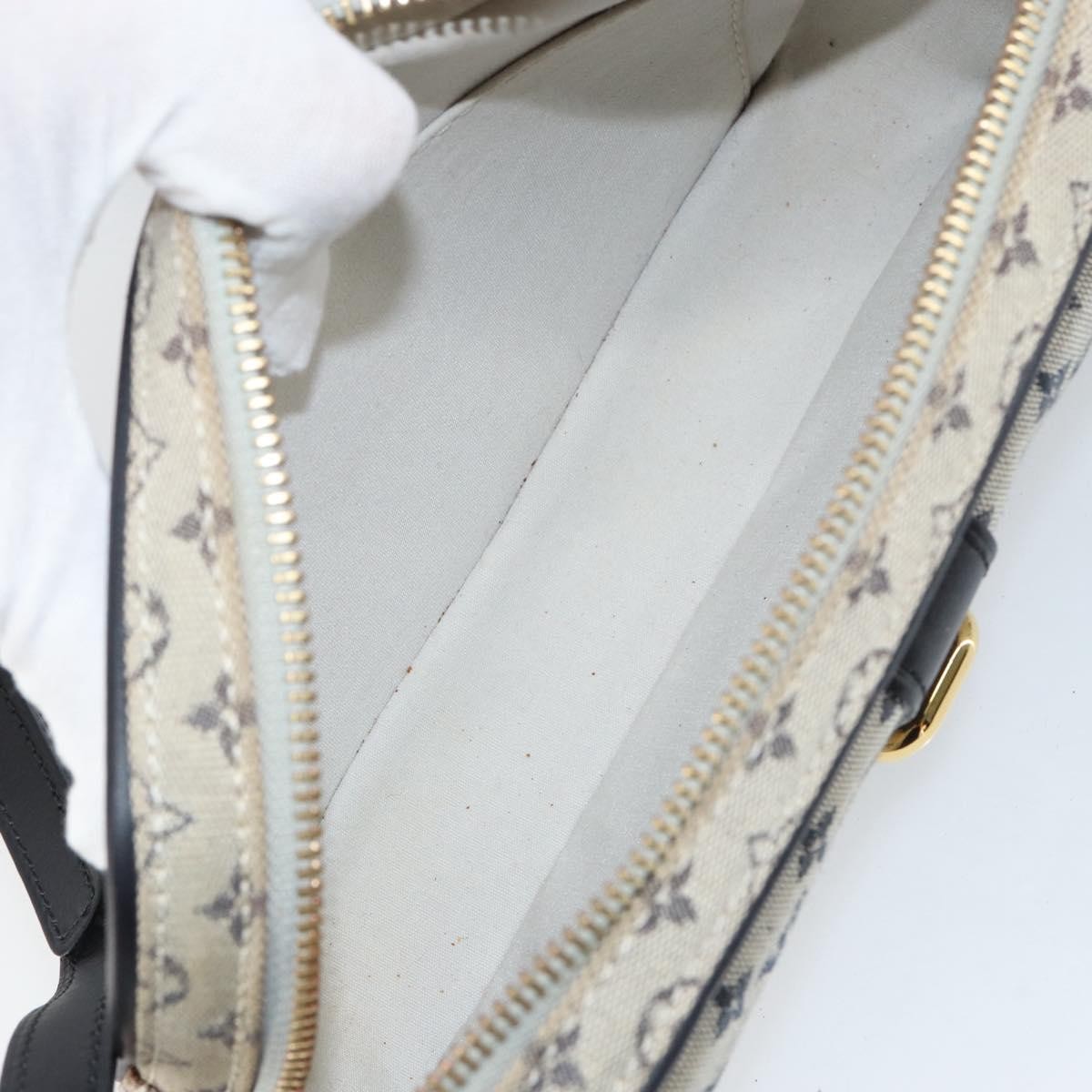 Louis Vuitton Juliette Crossbody Bag Mini Lin, BLUE, CANVAS, Shoulder bag