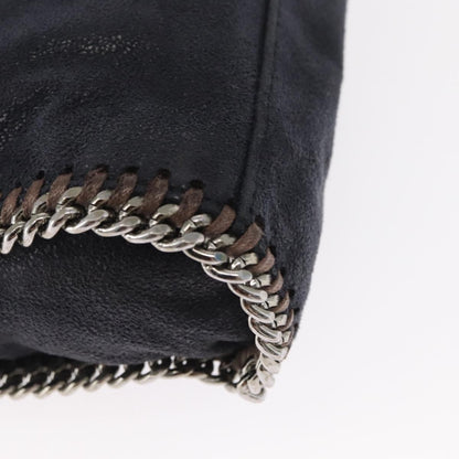 Stella McCartney Falabella Fold Over Crossbody Bag Shaggy Deer, NAVY, POLYESTER, Shoulder bag