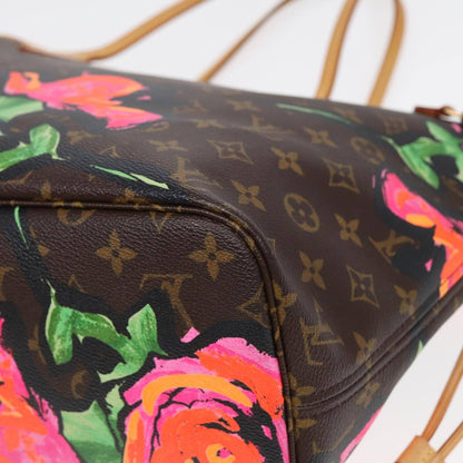 Louis Vuitton Neverfull Tote Limited Edition Monogram Roses, PINK, CANVAS, Tote bag
