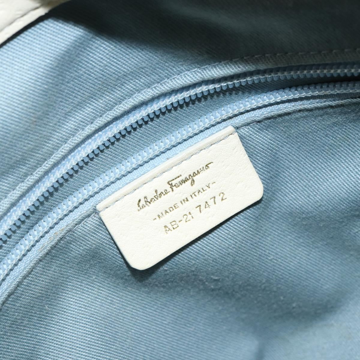 Salvatore Ferragamo Gancini Shoulder Bag Leather, BEIGE, LEATHER, Shoulder bag