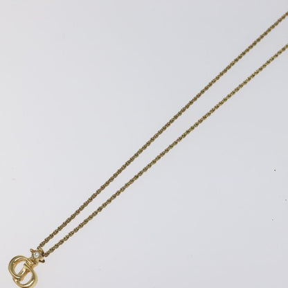 Christian Dior CD Pendant Necklace Metal, GOLD, METAL, Necklace