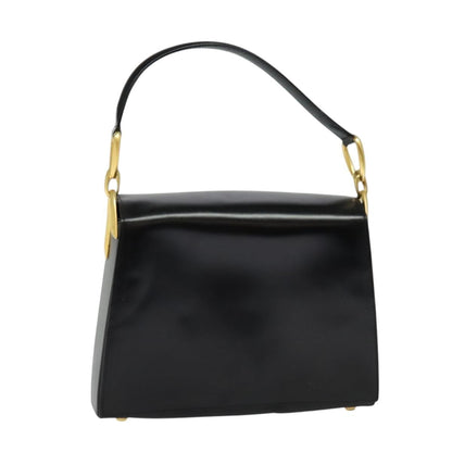 Celine Shoulder Bag Leather, BLACK, LEATHER, Shoulder bag