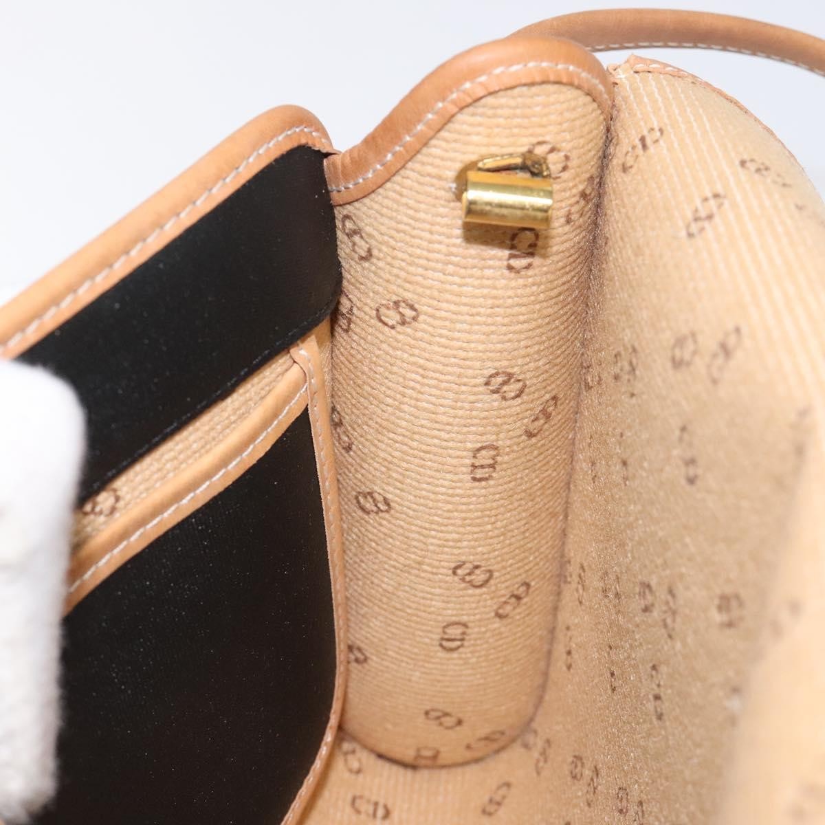 Christian Dior Vintage Flap Crossbody Bag Canvas, BLACK, CANVAS, Shoulder bag