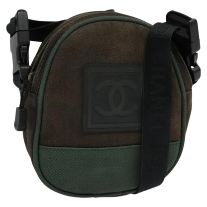 Chanel Sport Line Crossbody Bag Coated Canvas, BROWN, CANVAS, Shoulder bag
