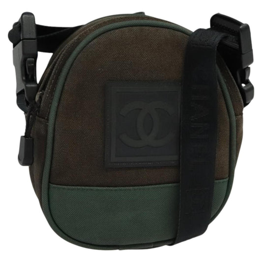 Chanel Sport Line Crossbody Bag Coated Canvas, BROWN, CANVAS, Shoulder bag