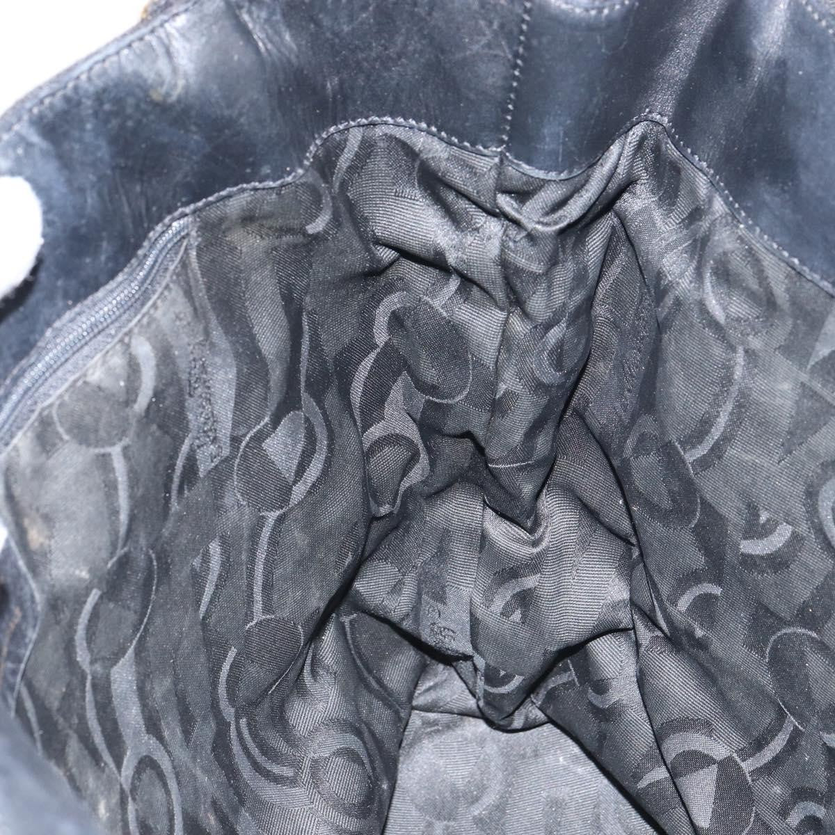 Salvatore Ferragamo Vala Shoulder Bag Canvas, BLACK, CANVAS, Shoulder bag